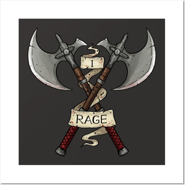 Barbarian - I Rage Wall Art by Sheppard56